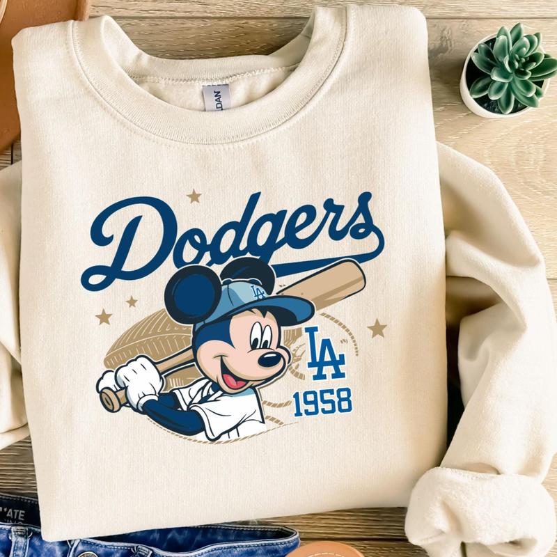 Mickkey' #Dodgerss 1958 Baseball SweatShirt, Mickkey's Baseball Shirt, Sport Dodgers Baseball Shirt, Dodgers Sweatshirt