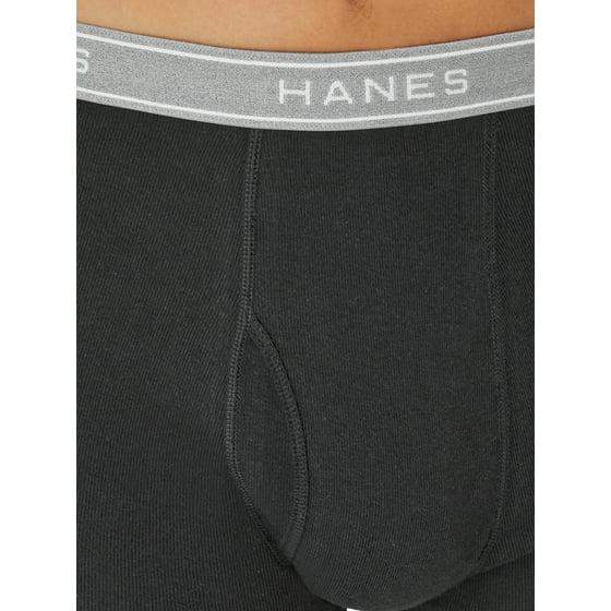 Hanes Men's Super Value Pack Black Grey Boxer Briefs, 10 Pack