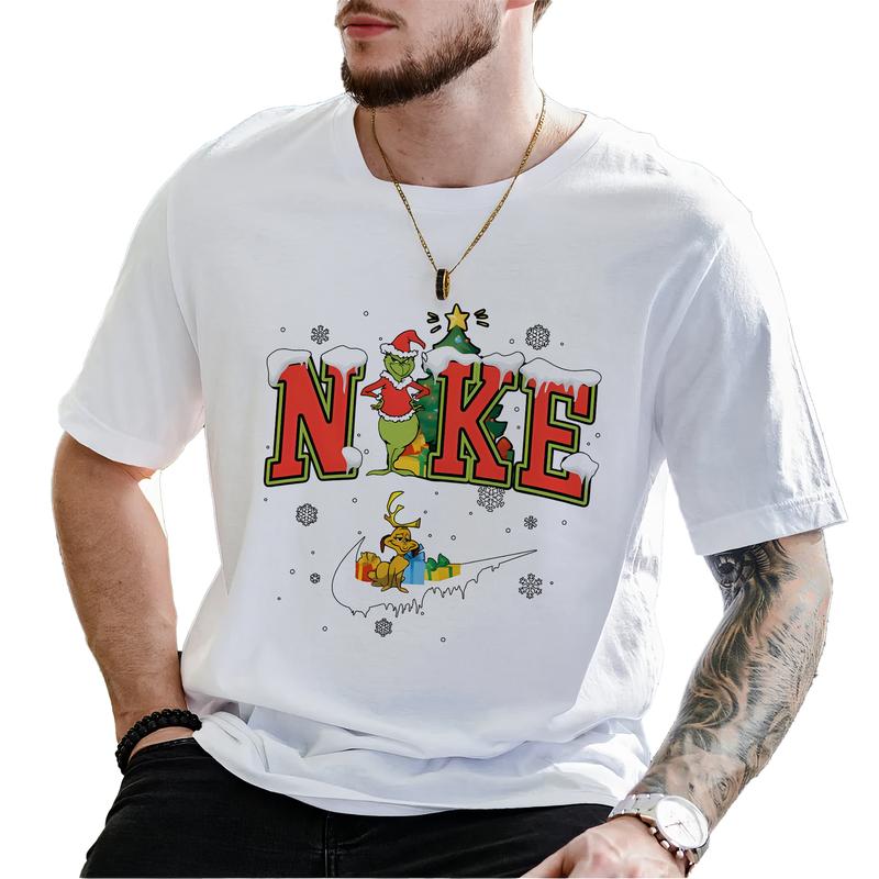 Merry Grinc Christmas Hoodie T-shirt Sweatshirt, Menswear And Women Casual Top, Love Oversized Cotton Fitted Streetwear Crewneck