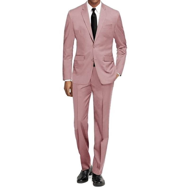 Braveman Men's Formal Two Piece 2-Piece Slim Fit Cut Suit Set Elegant Slim Fit Men's Suit Set Slim Fit