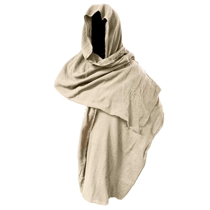 Men's Fashion Robe Cloak, Men's Comfortable Shawl Scarf Cloak, Men's Halloween Costume Cotton Menswear