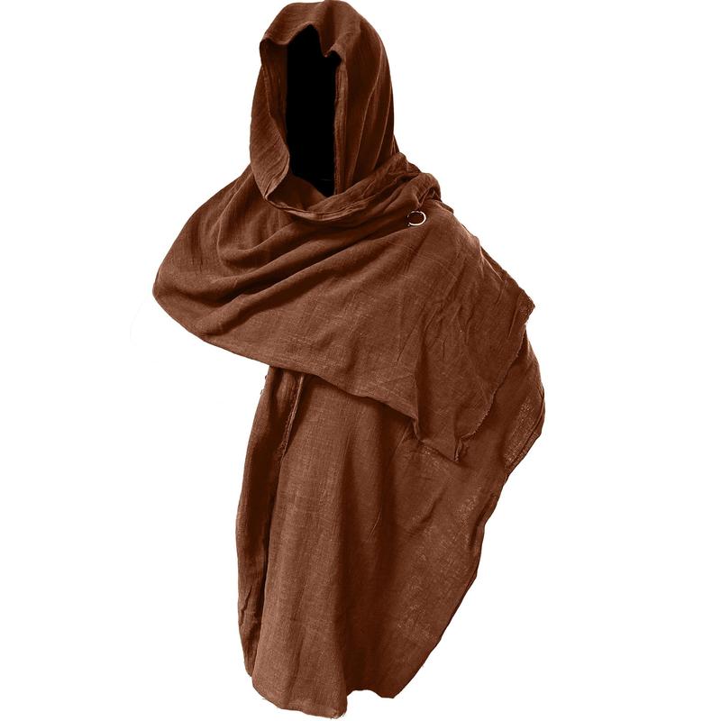 Men's Fashion Robe Cloak, Men's Comfortable Shawl Scarf Cloak, Men's Halloween Costume Cotton Menswear