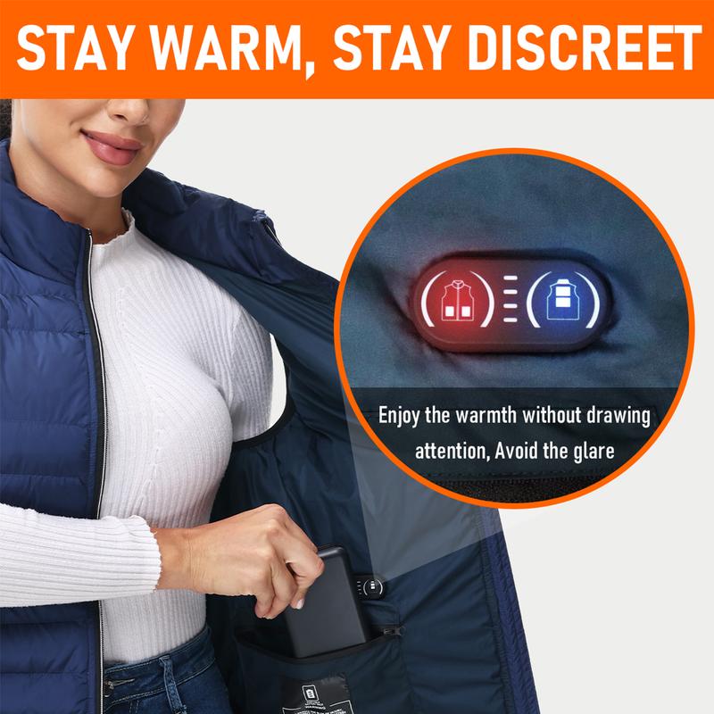 Rechargeable heated vest with a 20,000mAh 7.4V battery pack featuring a DC port, sports equipment, adjustable heated vest suitable for both men and women, perfect for outdoor activities, and an excellent Christmas gift (including battery pack).