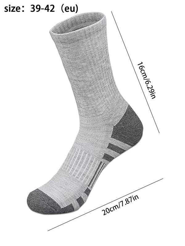 Men's Striped Print Mid-calf Socks, Soft Casual Comfy Breathable Socks for Daily Wear, Men's Socks for All Seasons