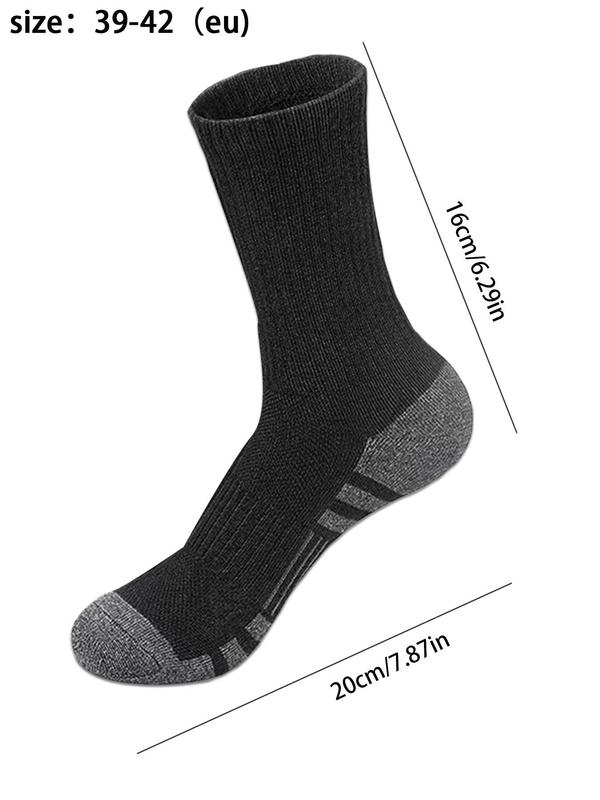 Men's Striped Print Mid-calf Socks, Soft Casual Comfy Breathable Socks for Daily Wear, Men's Socks for All Seasons