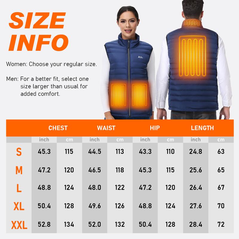 Rechargeable heated vest with a 20,000mAh 7.4V battery pack featuring a DC port, sports equipment, adjustable heated vest suitable for both men and women, perfect for outdoor activities, and an excellent Christmas gift (including battery pack).