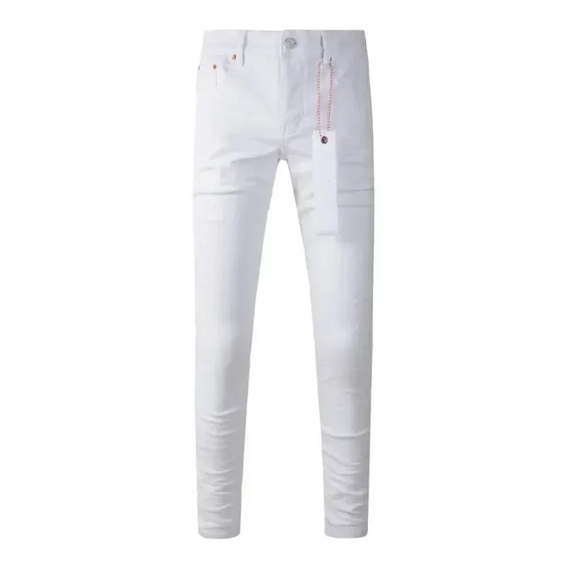 New top quality Purpless Jeans brands Men high Street white trousers Fashion high quality Repair Low Raise Skinny Denim pants