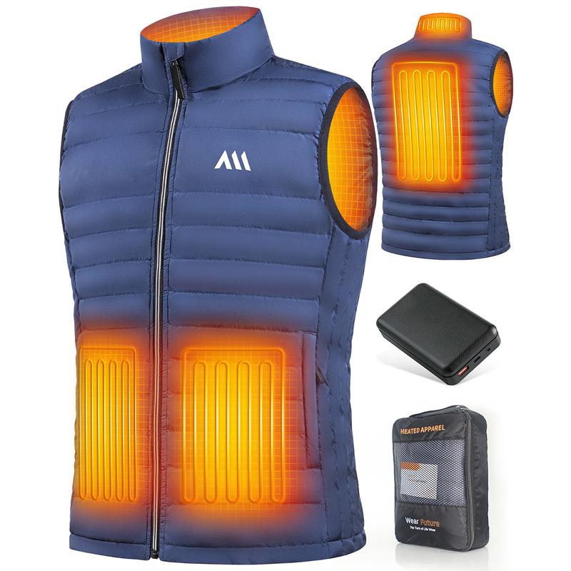 Rechargeable heated vest with a 20,000mAh 7.4V battery pack featuring a DC port, sports equipment, adjustable heated vest suitable for both men and women, perfect for outdoor activities, and an excellent Christmas gift (including battery pack).