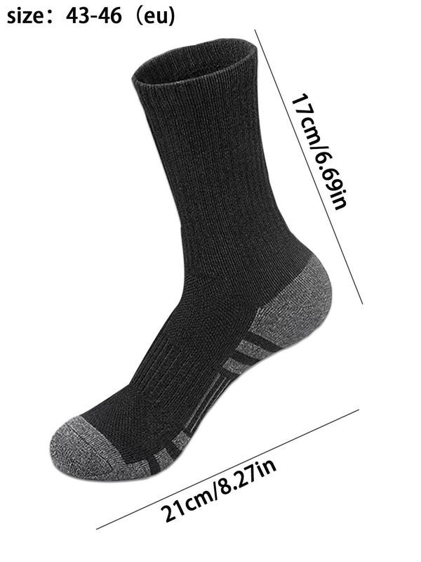 Men's Striped Print Mid-calf Socks, Soft Casual Comfy Breathable Socks for Daily Wear, Men's Socks for All Seasons