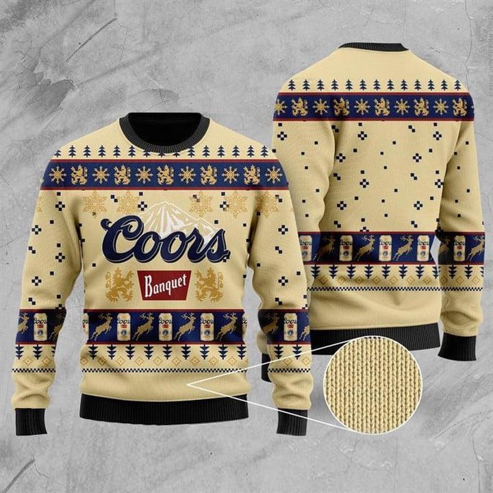 Coors Banquet Christmas Sweater, Ugly Sweater, Ugly Christmas Sweater, Christmas Beer Ugly Christmas Sweater, Christmas Ugly Gift for Beer Lover