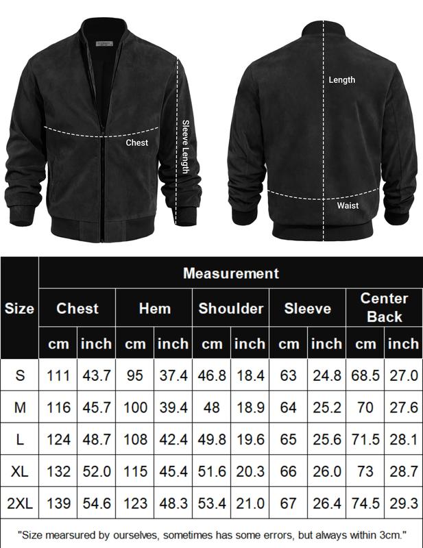 COOFANDY B Men's Casual Varsity Jacket Vintage Lightweight Suede Bomber Jackets Classic Fabric Menswear Soft Chino Coats Chino Coats Chino Coats  Fashion Stylish black friday