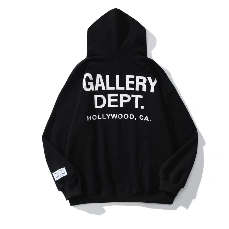 GALLERY DEPT Classic Monogram Printing Hoodie for Men and Women High street Loose Cotton Pullover Hoodie