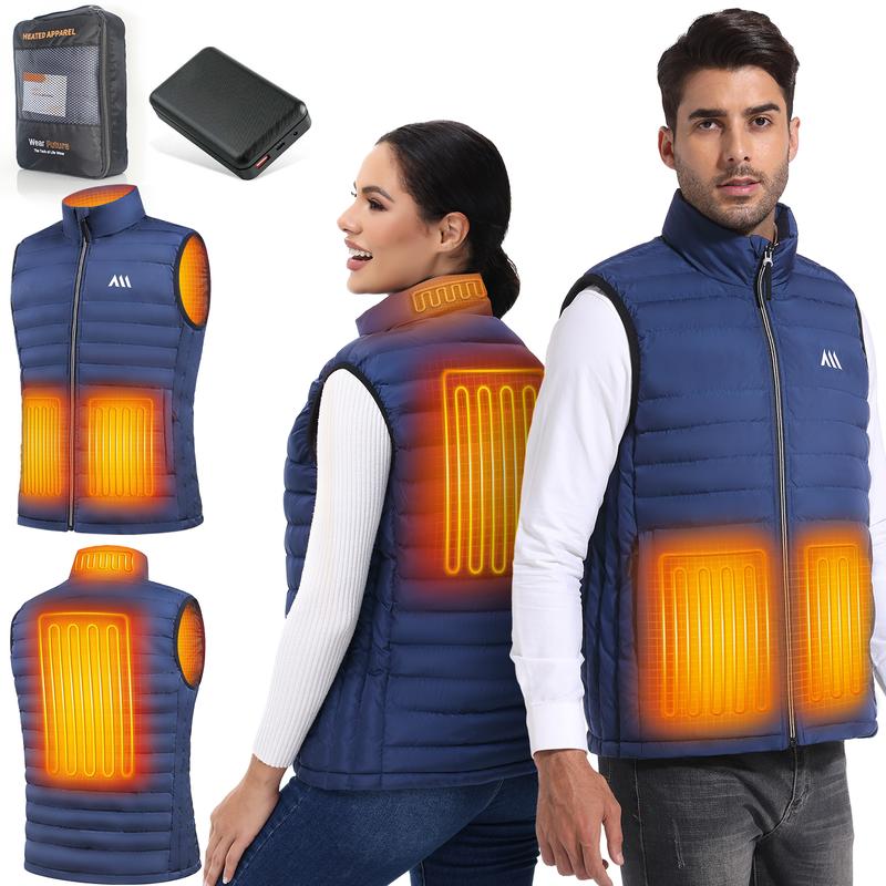 Rechargeable heated vest with a 20,000mAh 7.4V battery pack featuring a DC port, sports equipment, adjustable heated vest suitable for both men and women, perfect for outdoor activities, and an excellent Christmas gift (including battery pack).