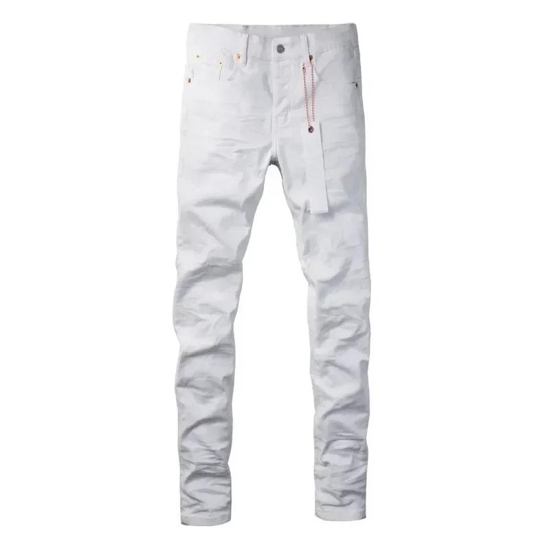 New top quality Purpless Jeans brands Men high Street white trousers Fashion high quality Repair Low Raise Skinny Denim pants