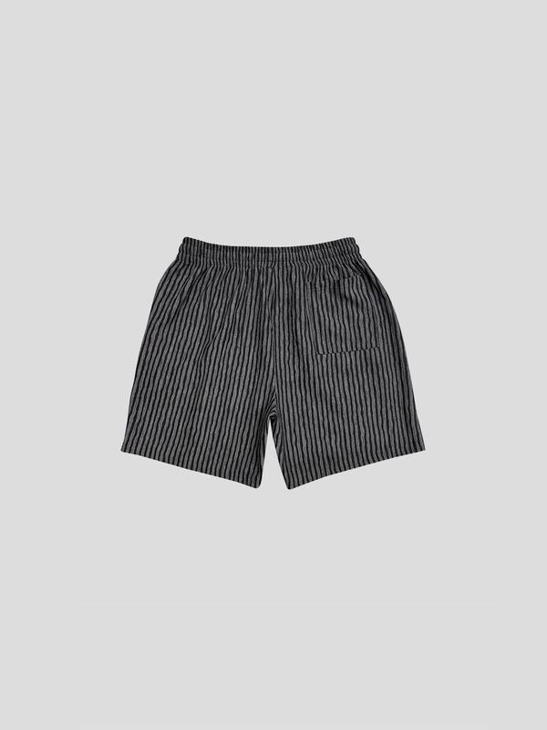 Men's Striped Print Drawstring Waist Shorts, Regular Fit Casual Pocket Elastic Waist Straight Leg Shorts for Summer, Men's Bottoms for Daily Wear