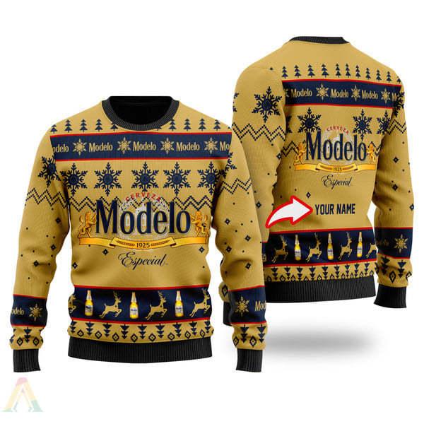 Personalized Modelo Ugly Sweater Christmas Menswear