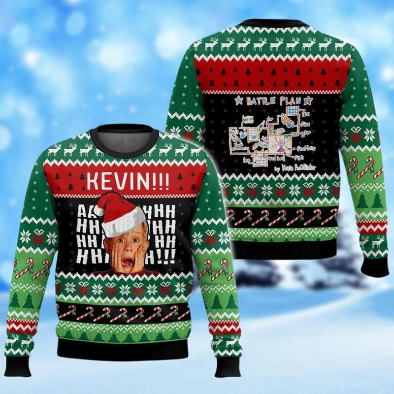 Home Alone Movie Ugly Sweater, Home Alone Xmas Sweater, Kevin Sweater, Christmas Movie Sweater, Holiday Sweater, Funny Christmas Sweater, Gift For Ugly Christmas Sweater Party