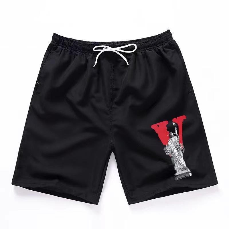 BIG V letter Men's Casual Drawstring Workout Running Lounge Shorts Graphic Letter Elastic Waist Track Shorts Comfy Menswear