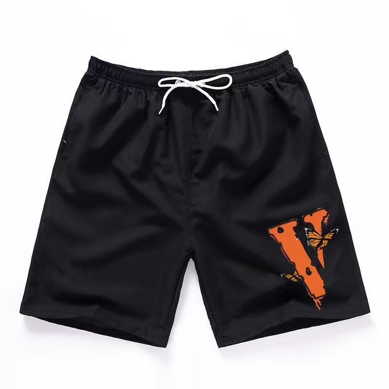 BIG V letter Men's Casual Drawstring Workout Running Lounge Shorts Graphic Letter Elastic Waist Track Shorts Comfy Menswear