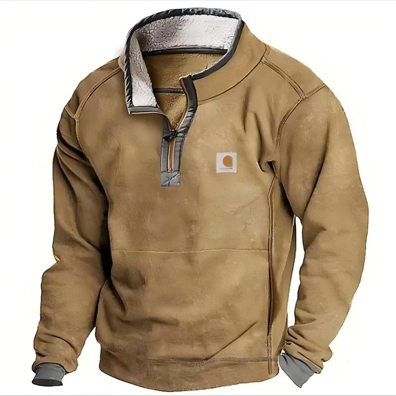 Stylish Polo Collar Sweater for Sportsand Leisure,Trendy Zip-Up Men'sSweater for Casual Wear Menswear Pullover Knitwear Tops Long Sleeve