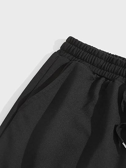 BIG V letter Men's Casual Drawstring Workout Running Lounge Shorts Graphic Letter Elastic Waist Track Shorts Comfy Menswear