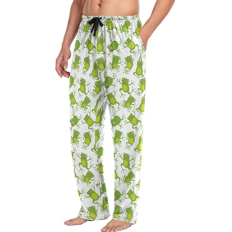 Cute Funny Frog Pajama Pants for Men Lounge Pants Pajama Bottoms, Cute Pajamas Bottoms Jammies, Family Matching Pajamas Set, Christmas Gift for Family Comfort Printed Printed