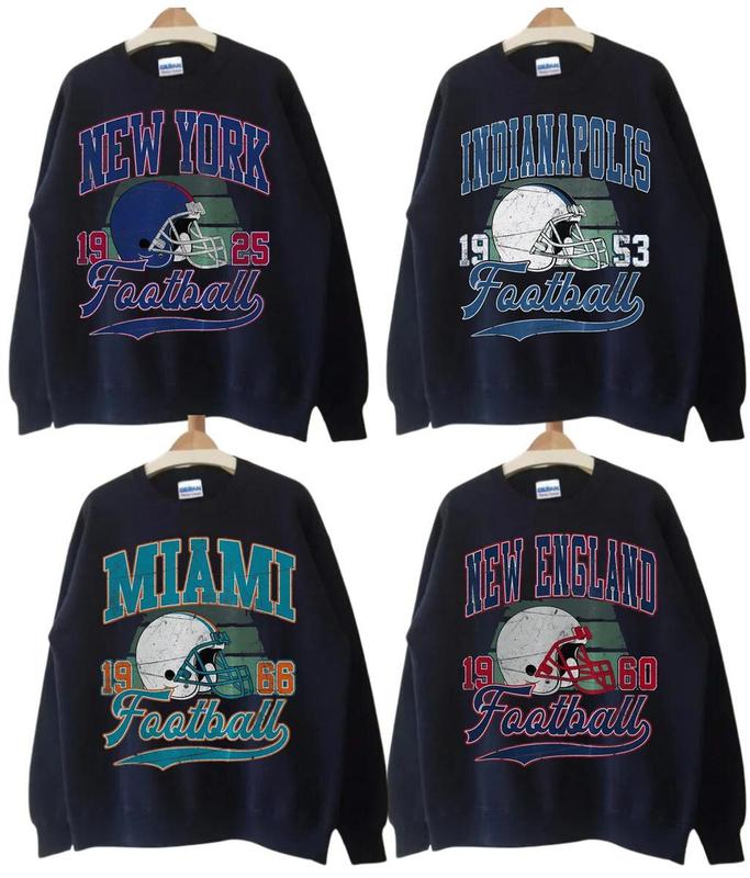 All Teams Football Vintage Style Crewneck Sweatshirt, Vintage All Teams Football Sweatshirt, Unisex Sweatshirt, For Women, For Men, Gifts For All