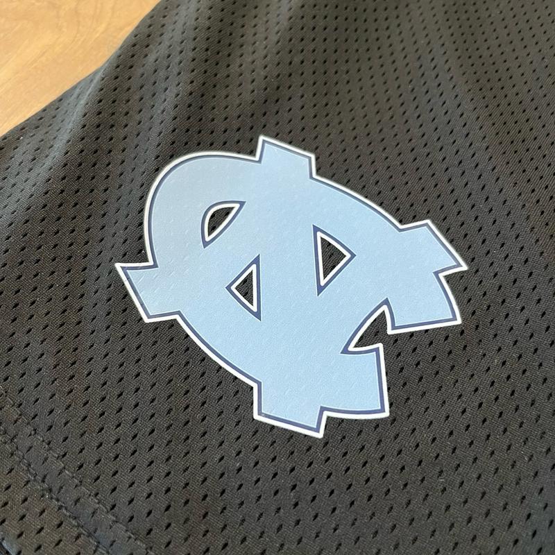 UNC “script” Mesh shorts