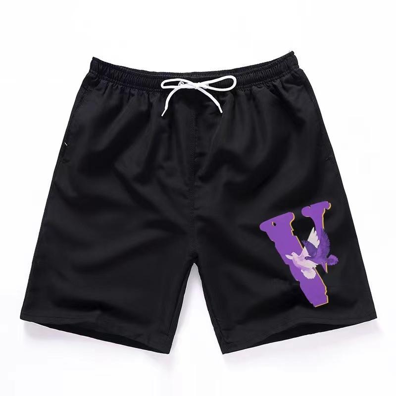 BIG V letter Men's Casual Drawstring Workout Running Lounge Shorts Graphic Letter Elastic Waist Track Shorts Comfy Menswear