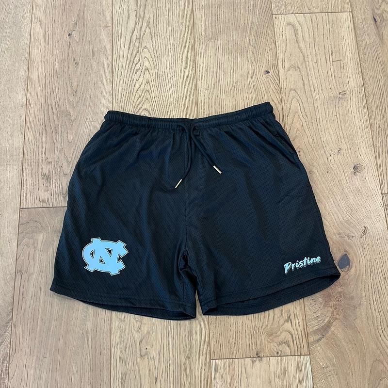 UNC “script” Mesh shorts