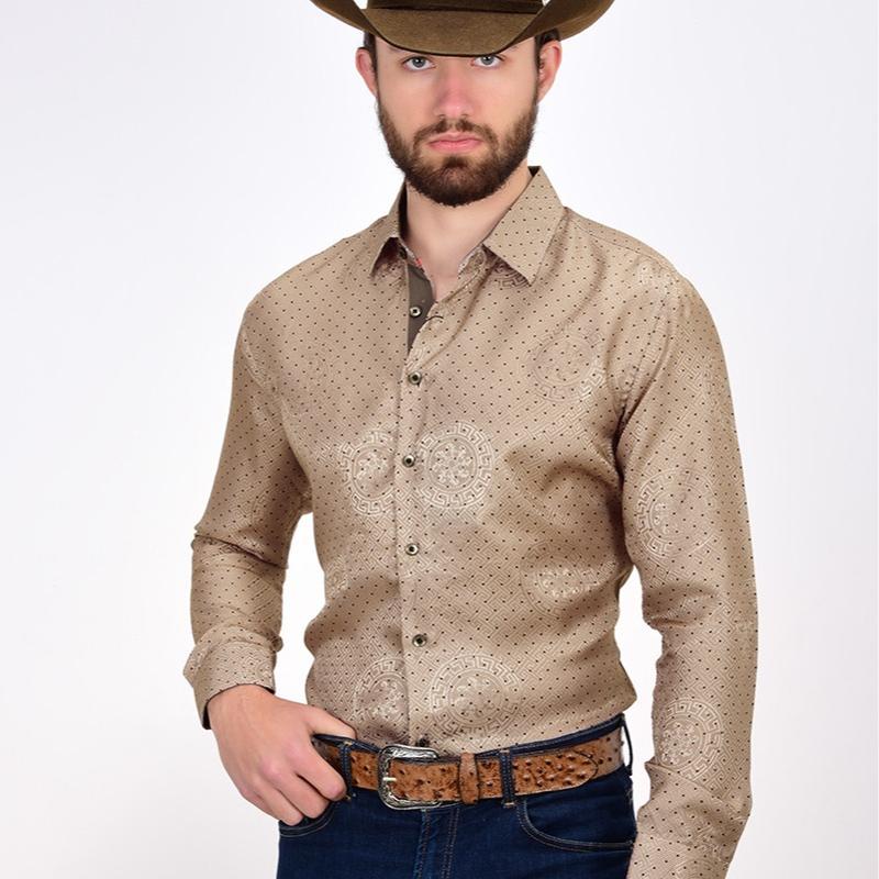 VS300L-FPJS 61712-5 Khaki- Men's Vaquero Signature Fashion Shirts