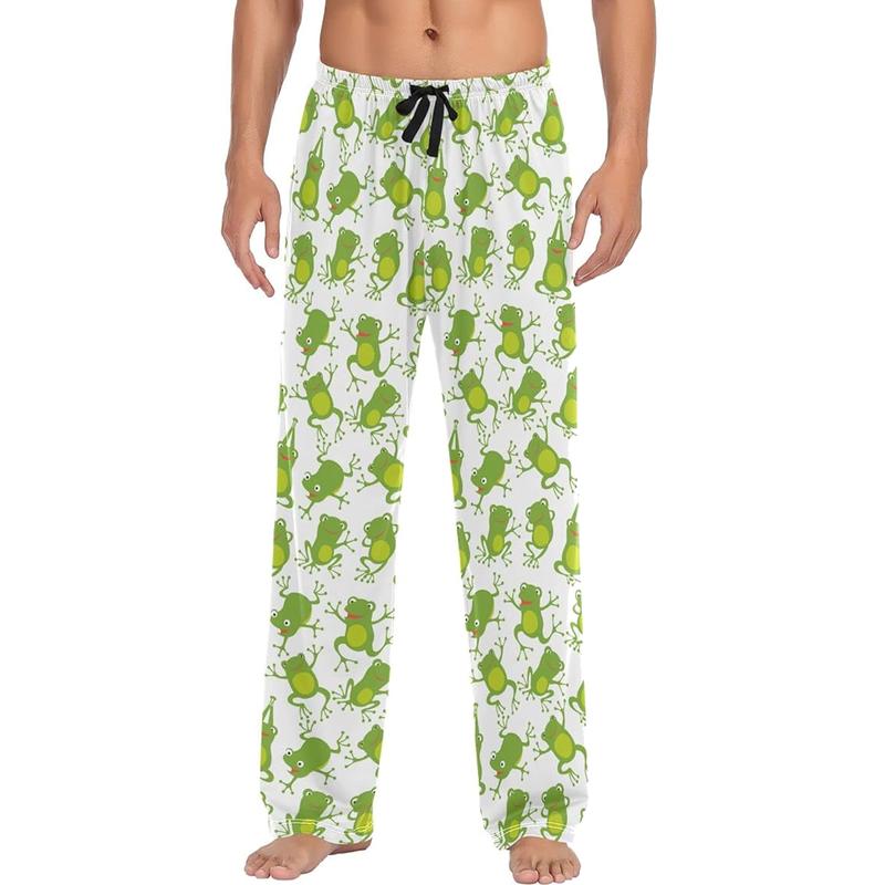 Cute Funny Frog Pajama Pants for Men Lounge Pants Pajama Bottoms, Cute Pajamas Bottoms Jammies, Family Matching Pajamas Set, Christmas Gift for Family Comfort Printed Printed