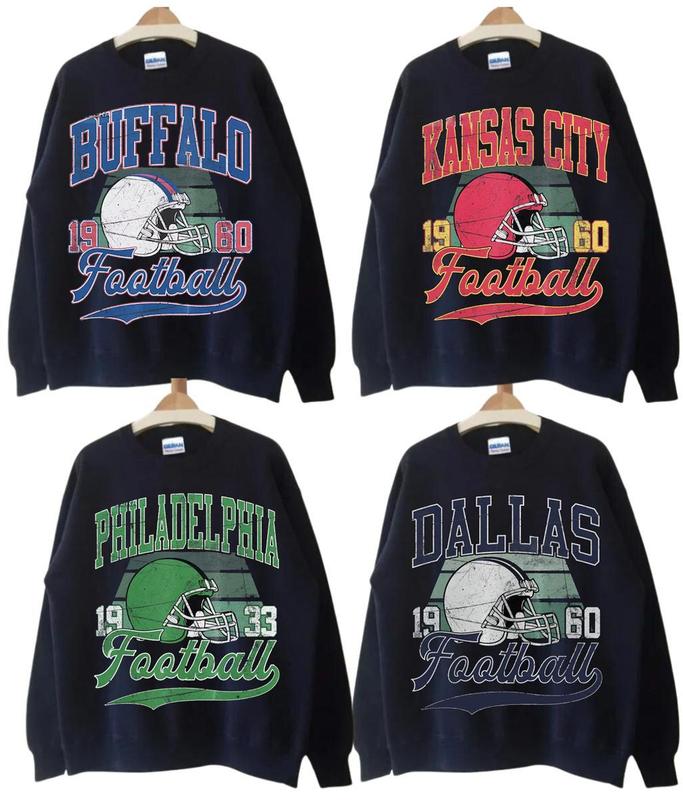 All Teams Football Vintage Style Crewneck Sweatshirt, Vintage All Teams Football Sweatshirt, Unisex Sweatshirt, For Women, For Men, Gifts For All