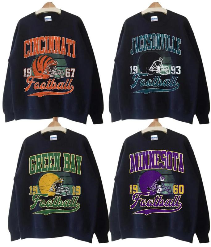 All Teams Football Vintage Style Crewneck Sweatshirt, Vintage All Teams Football Sweatshirt, Unisex Sweatshirt, For Women, For Men, Gifts For All