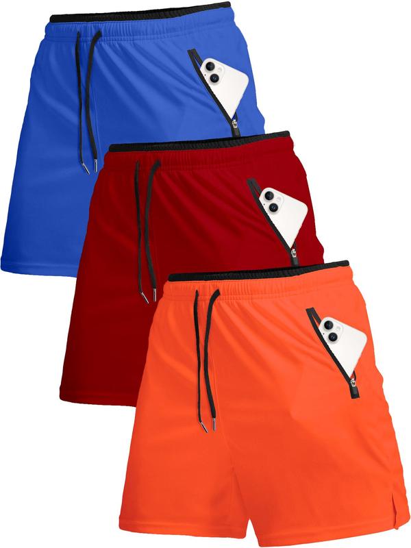 Simple Pocket Drawstring Waist Shorts, Streetwear, Regular Fit Solid Quick Drying Shorts, Gym Shorts, Menswear, Back To School Clothes, Summer Outfits 2024