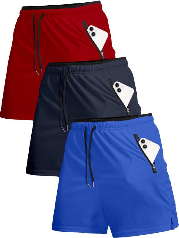 Simple Pocket Drawstring Waist Shorts, Streetwear, Regular Fit Solid Quick Drying Shorts, Gym Shorts, Menswear, Back To School Clothes, Summer Outfits 2024