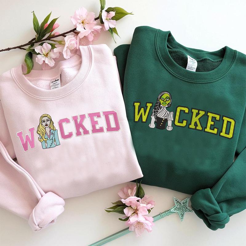 Shiz Sweatshirt Hoodie Embroidered Wickeds Movie ,wicked Glitter Shirt, Wizard Shiz University Shirt, Best Wickeds Merch Movie Lover Gift