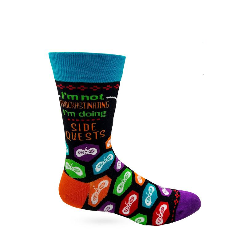 I'm Not Procrastinating I'm Doing Side Quests Men's Novelty Crew Socks