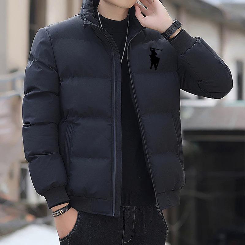 Men's Down 2024 Autumn Winter Fashion zipper Outdoor Fishing jacket Windproof casual cotton-padded jacket