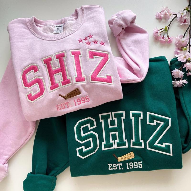 Shiz Sweatshirt Hoodie Embroidered Wickeds Movie ,wicked Glitter Shirt, Wizard Shiz University Shirt, Best Wickeds Merch Movie Lover Gift