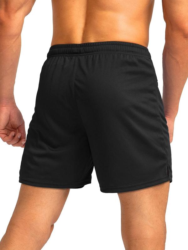 Simple Pocket Drawstring Waist Shorts, Streetwear, Regular Fit Solid Quick Drying Shorts, Gym Shorts, Menswear, Back To School Clothes, Summer Outfits 2024