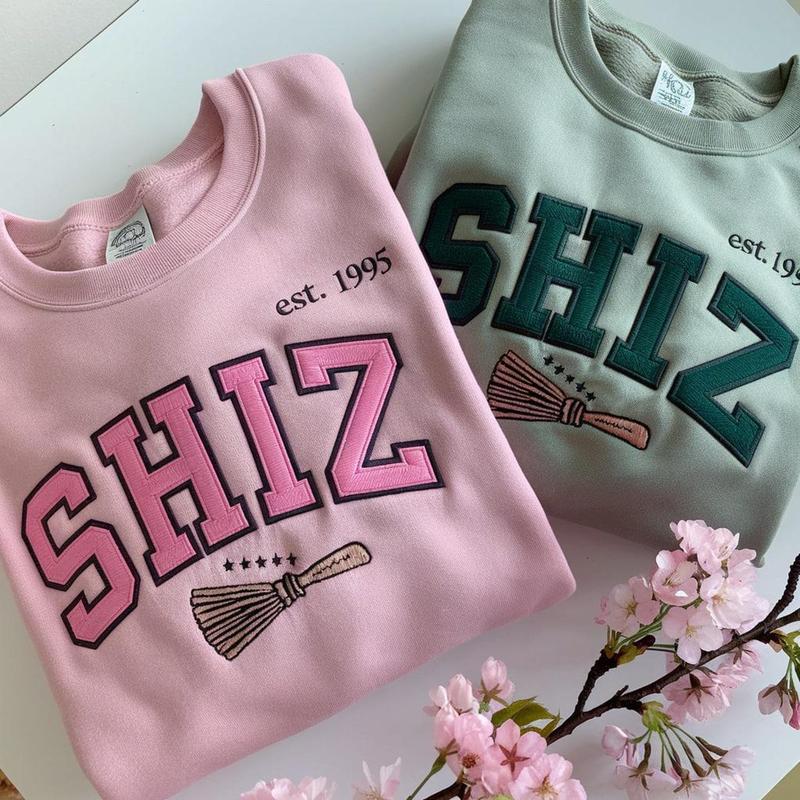 Shiz Sweatshirt Hoodie Embroidered Wickeds Movie ,wicked Glitter Shirt, Wizard Shiz University Shirt, Best Wickeds Merch Movie Lover Gift