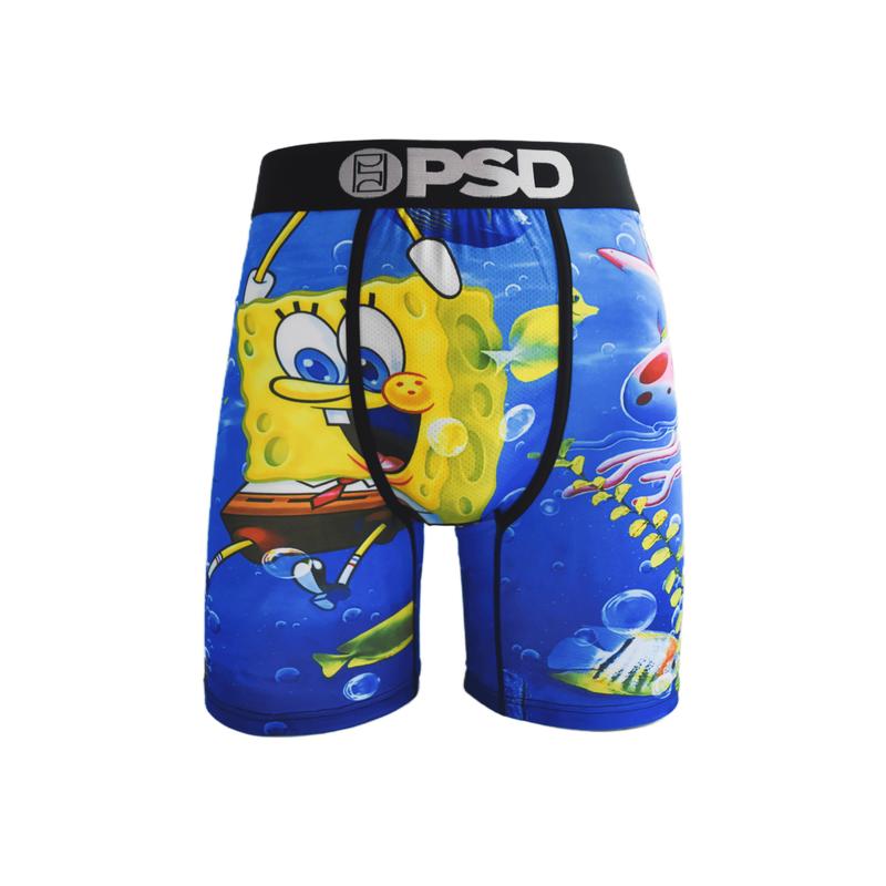 Cute cartoon pattern men's antibacterial underwear, casual boxer shorts, breathable and comfortable stretch boxer shorts