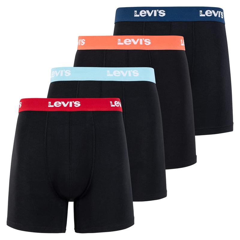 Levi's Mens Underwear Microfiber Boxer Brief for Men Ultra Soft 4 Pack