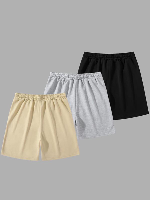 Men's Letter Print Drawstring Waist Shorts, Casual Regular Fit Pocket Track Shorts for Summer, Men's Bottoms for Daily Wear