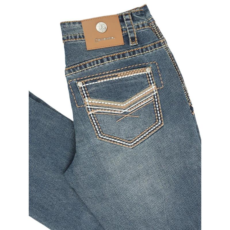 Centenario Men's Blue Denim with Embroidered Details 45314