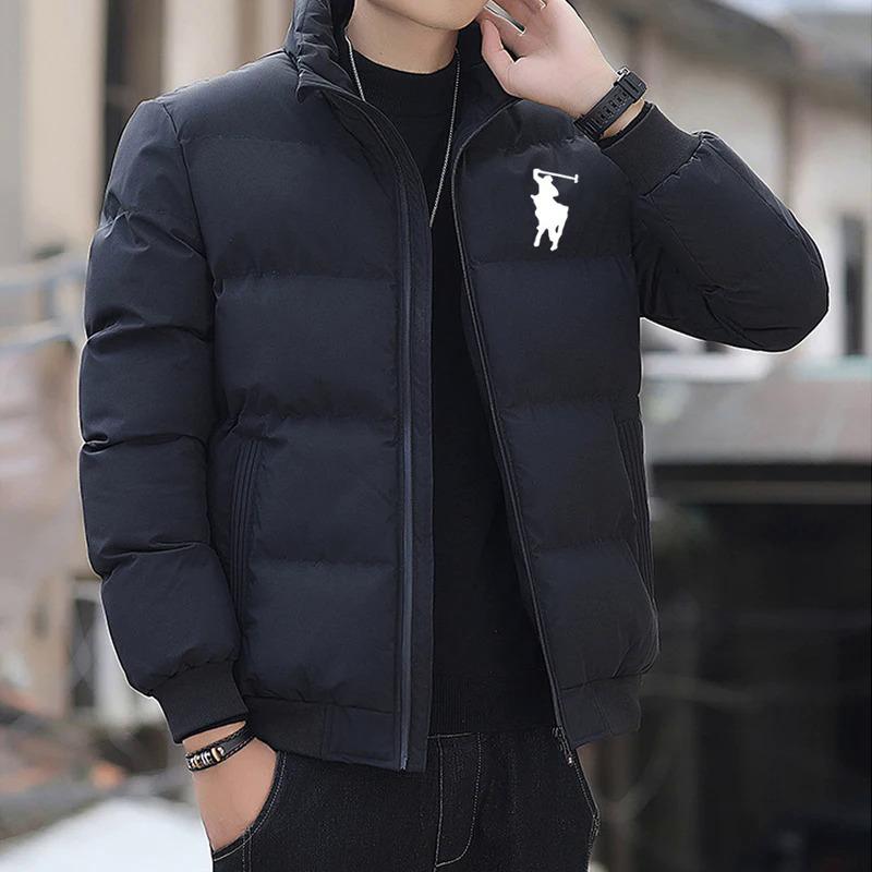 Men's Down 2024 Autumn Winter Fashion zipper Outdoor Fishing jacket Windproof casual cotton-padded jacket