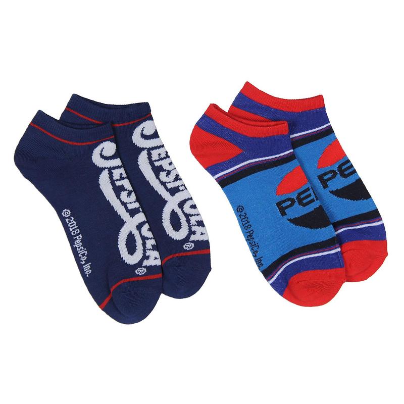 Pepsi Soft Drink Logo Design 2-Pack Unisex Ankle Socks No Show Men Women (9-11)