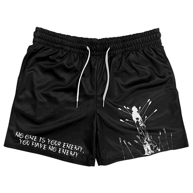 You Have No Enemy Mesh Shorts - Black