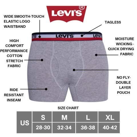 Levi's Mens Underwear Microfiber Boxer Brief for Men Ultra Soft 4 Pack